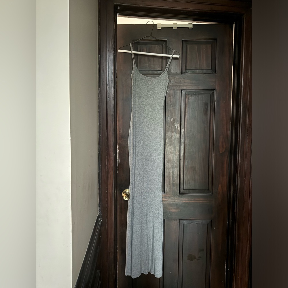SKIMS Heather Gray Maxi Dress